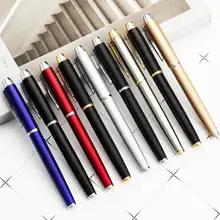 1pcs High Quality Brand Metal Roller Pen Luxury Ballpoint Pens 0.5mm Blue/Black ink For Business Writing Office School Supplies 1pcs High Quality Brand Metal Roller Pen Luxury Ballpoint Pens 0.5mm Blue/Black ink For Business Writing Office School Supplies
