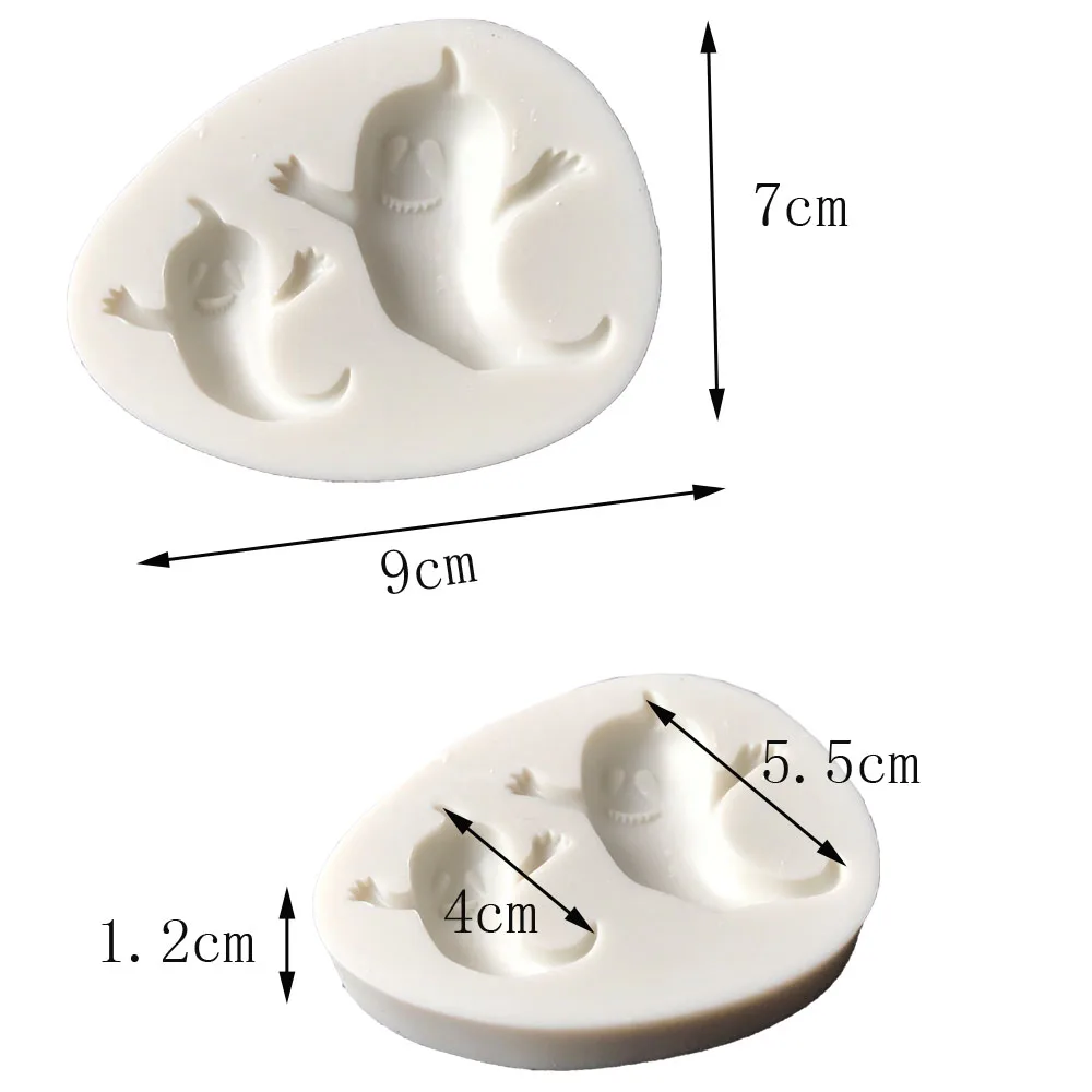 Aouke Хэллоуин призрак помадка кекс украшения формы торт силиконовые формы сахарная паста Конфеты Шоколад для мастики и глины плесень K007