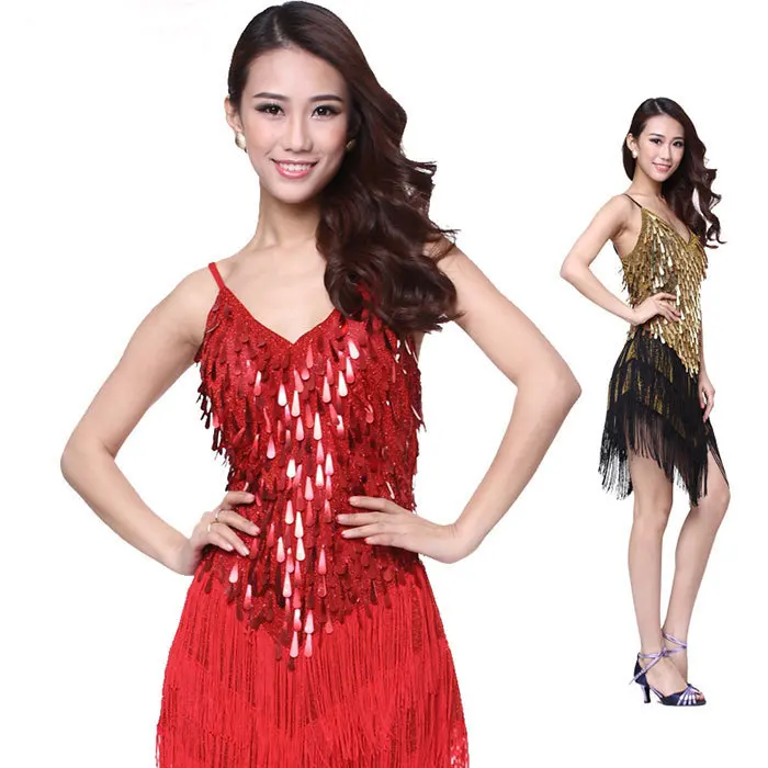 2016 New Luxury Performance Stage Dance Wear Women Latin Dress Woman