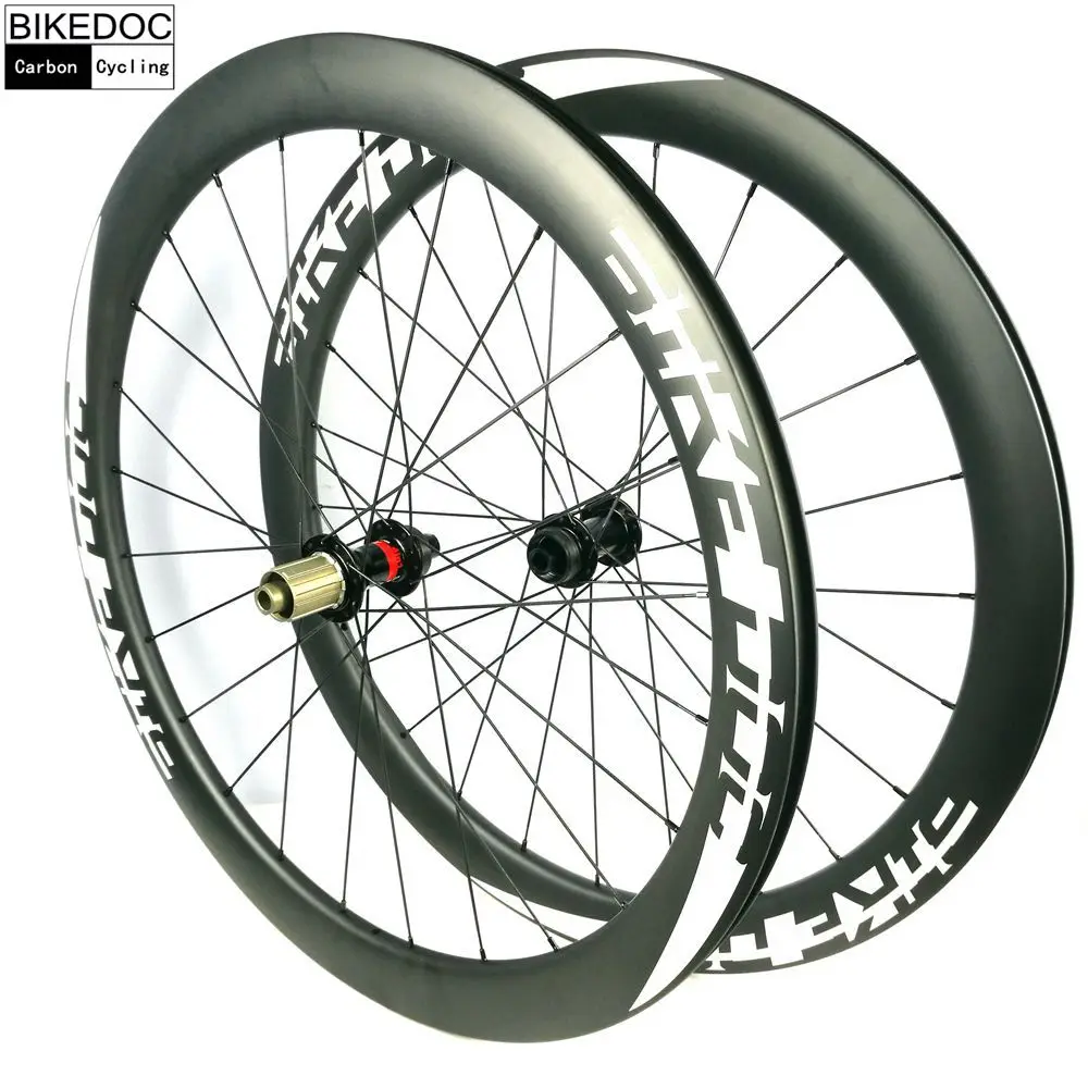 

BIKEDOC Central Lock Road Bike Wheels Road Disc Brake 50MM Carbon Wheelset 700C Clincher Cycling Wheels