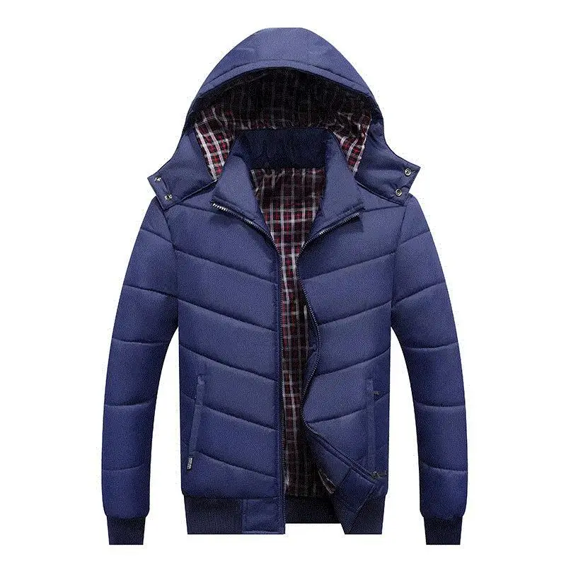 Новинка, брендовая зимняя теплая куртка для мужчин, пальто с капюшоном, повседневное мужское плотное пальто, мужская приталенная Повседневная хлопковая стеганая верхняя одежда - Цвет: picture color