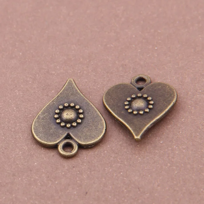 100pcs Vintage Heart-shaped Charm For Making Earrings/necklace/bracelet/bags/key Chain Fashion Charms DIY Jewelry Accessories | Украшения и