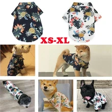 Летняя гавайская рубашка для щенков, одежда для собак, кошек, котят, жилет, футболка, рубашки для собак