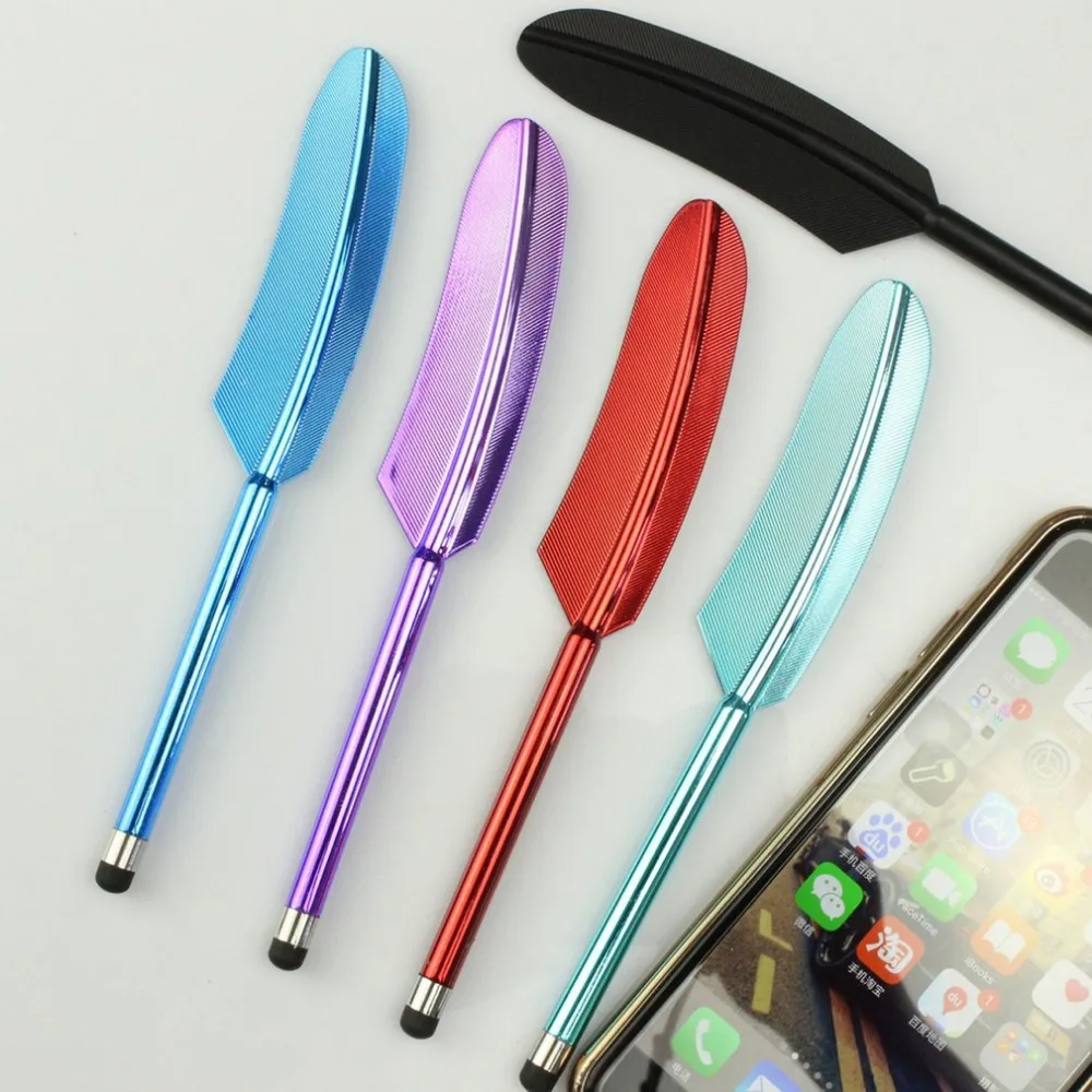 

UV Plating Feather Touch Screen Pen Capacitive Stylus Pen For Smart Phone Tablet For iPad Point Round Thin Tip