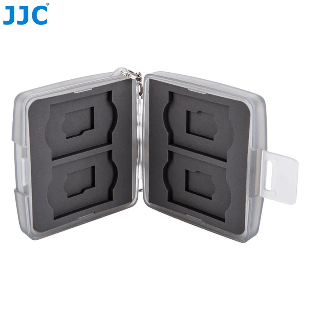 

JJC Memory Card Case 4 SD + 4 TF Camera Mini Compact Tough Holder Water-Resistant Storage Cards Box