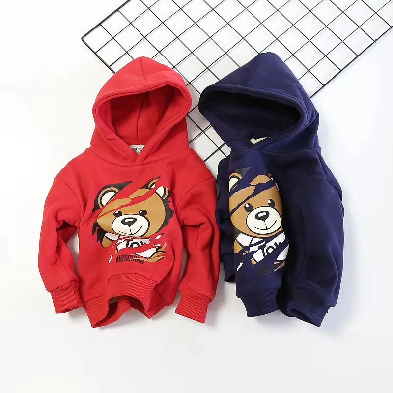 

Bear Pattern Cotton Fabric Boys Girls Jacket Kids Spring Fall Coat Top Children's Outwear Clothing