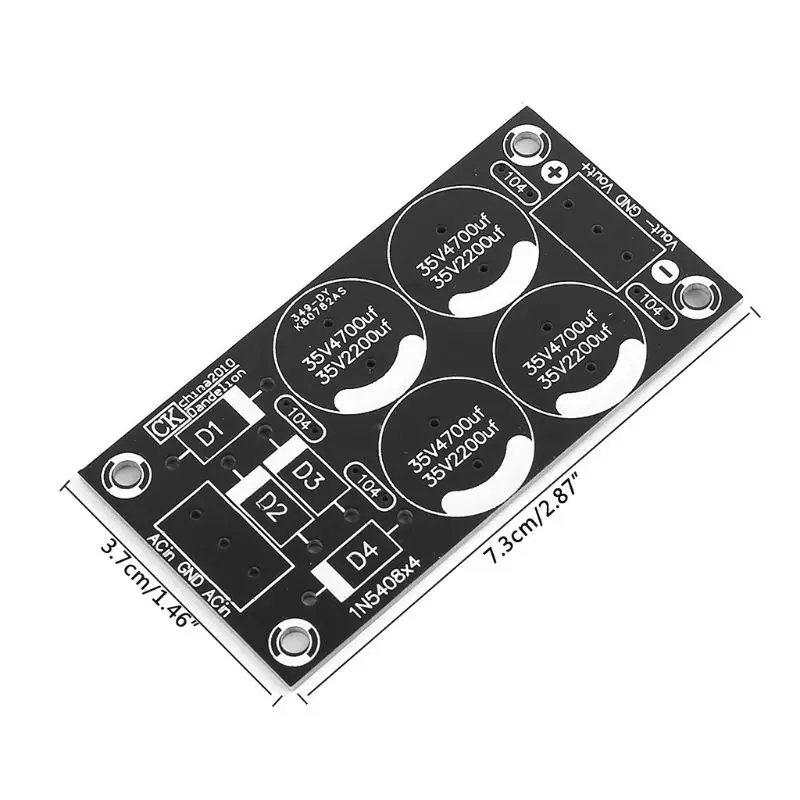 1 шт., двойной усилитель мощности, фильтр, плата PCB 4700 мкФ 35 в 2200 мкФ 35 в для усилителя, адаптер питания