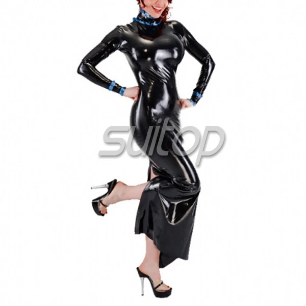 Костюм из латекса платье горничной с фартуком|dress with|latex maid dresslatex |
