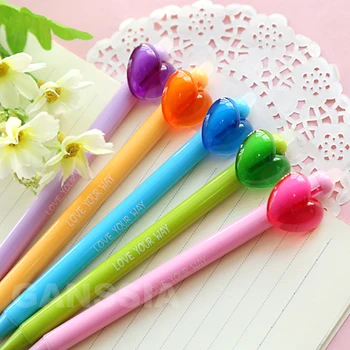 

1PC/lot Heart series erasable pen 0.5mm Kawaii writing pens Office stylo papelaria School student practice supplies (ss-1408)