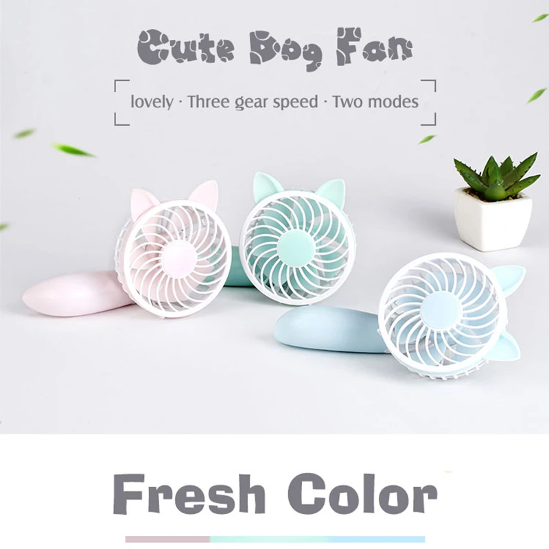 

2018 Summer Mini Mickey Fan USB With Portable Angle Adjustable USB Fast Charge 3 Speed Hand Held Cute Fan for Home and Office