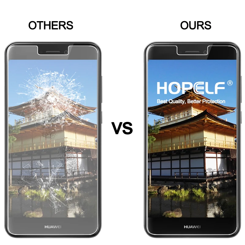 2 шт. hopelf закаленное Стекло для Huawei P9 Lite Стекло Экран протектор телефон Плёнки для Huawei P9 Lite закаленное Стекло