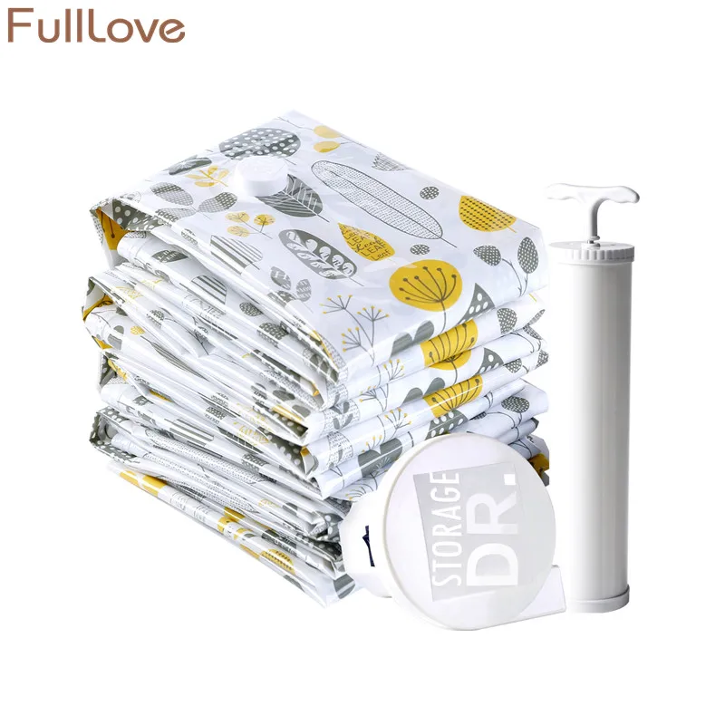 

8PCS/Set 2018 New Vacuum Bags for Clothes Quilt Garment Bag with Electric Pump Vacuum Storage Bags Home Storage & Organization