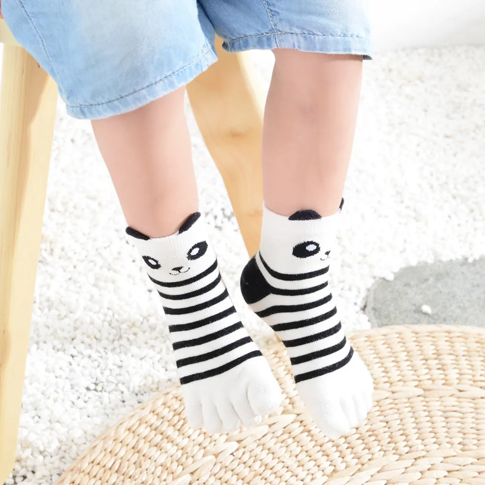Kawaii Panda Animal Kids Toe Socks - Five Finger Cute Socks for Girls and Boys - Toe Correction - New Year Gifts for Children (3-12T) image 6