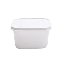 Портативный квадратный Crisper пищевой контейнер кухонный слив герметичная коробка для зеленого лука имбирного чеснока