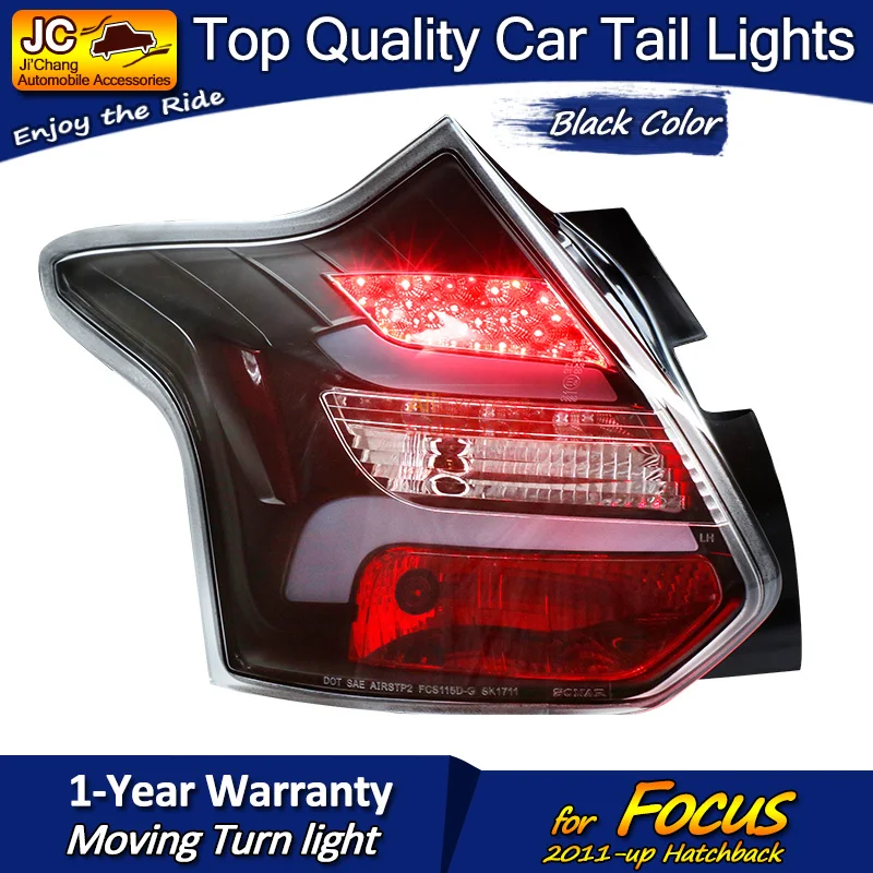 for Ford Hatchback Focus Black housing LED Tail lights Assembly fit