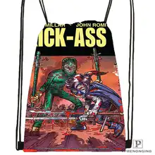 Custom kick-ass походная сумка на шнурке Cute Daypack дети ранец(черный Назад) 31x40 cm#2018611-4