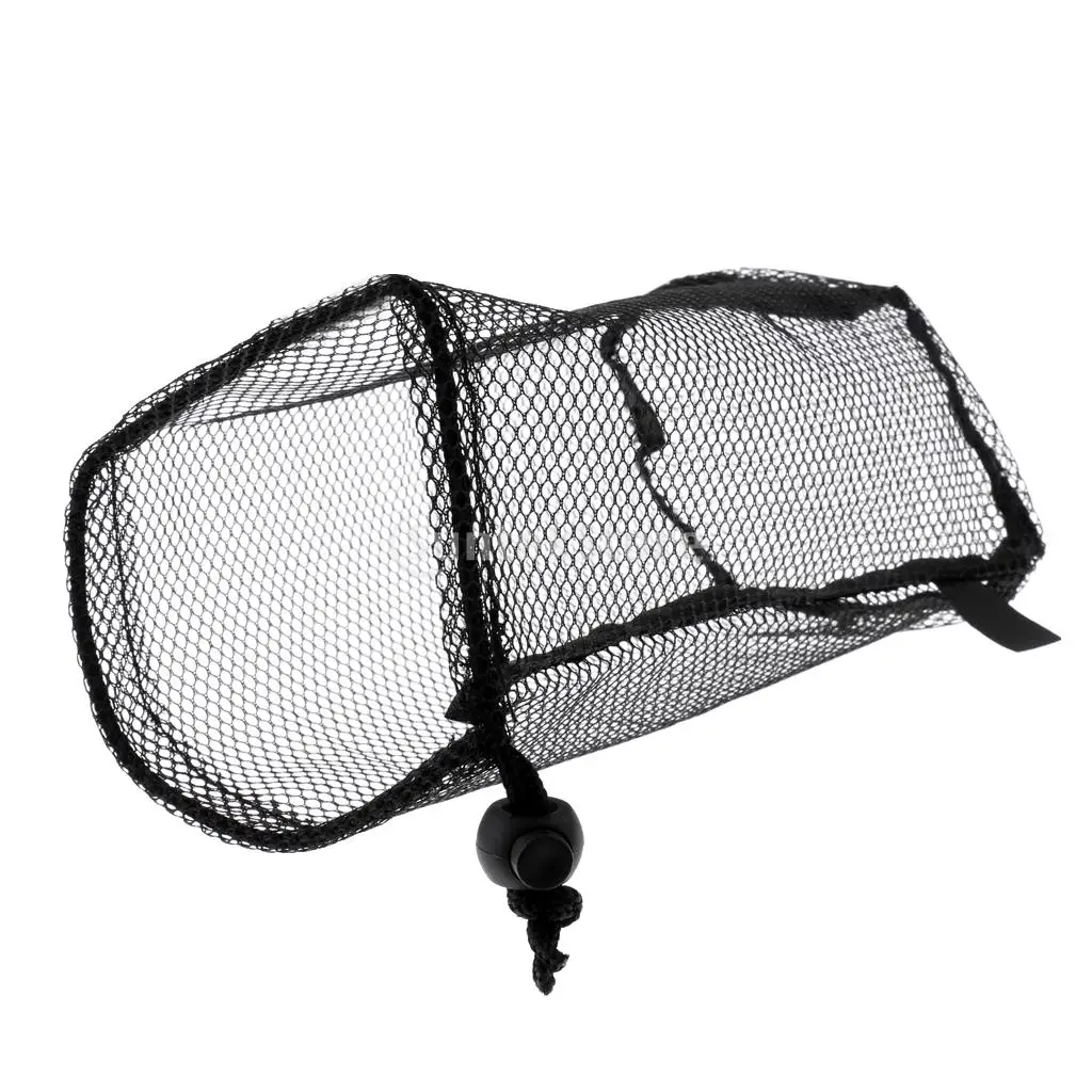 Mesh Net Golf Ball Pouch / Golf Ball Collector, Tennis Balls Storage Bag Black