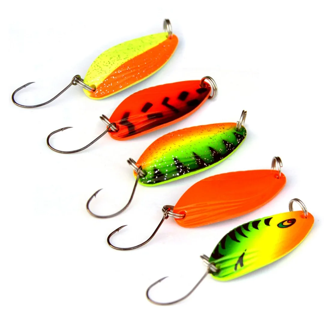New Arrival 1Pcs 4.5g Hand Spinner Spoon Fishing Lures Wobbler Sequins Hard Bait Hook Tackle For Fishing Accessories Colorful