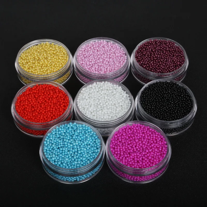 1.5 2.0mm Glass Beads Circle Tips Micro Small Beads Metallic Color No