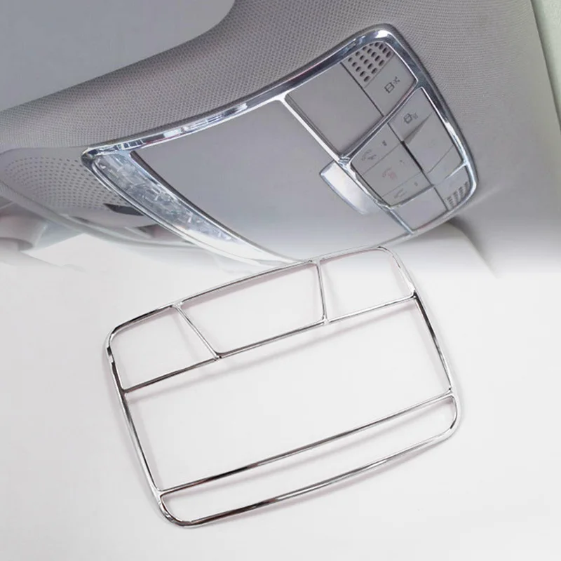 

1Pcs Car Inner Roof Button Decoration Frame Trim ABS plastic Fit For Mercedes C GLC Class W205 14-16
