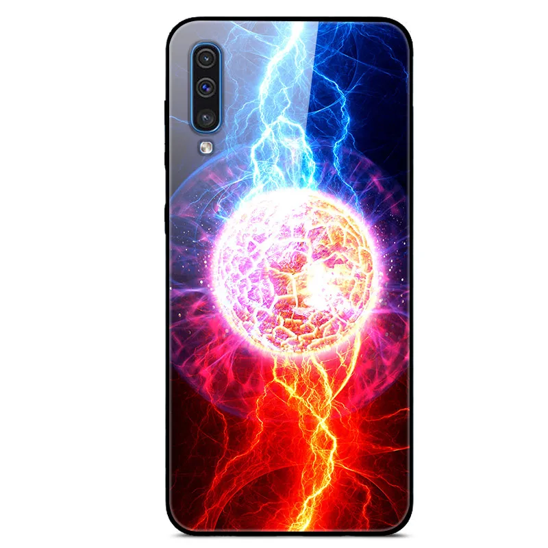 14 Для samsung Galaxy A50 A40 A30 A20 A10 A40s закаленное Стекло чехол для телефона для samsung M10 M20 M30 A70 A80 A90 A2 Core Стекло чехол - Цвет: 14
