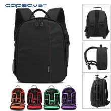 Capsaver DSLR Saco Da Câmera No Ombro Mochila Video Foto 12 “Laptop Case Fotográfia Divisórias Interiores Removíveis Capa de Chuva Ao Ar Livre