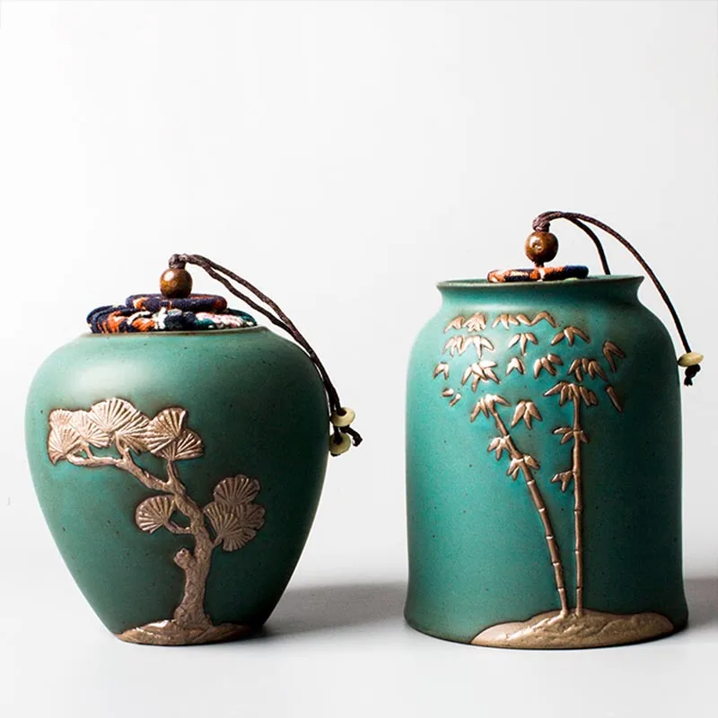 Креативная баночка для хранения чая керамический держатель Tieguanyin Puer грубая