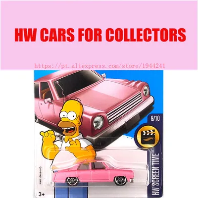 New Arrivals 2017 Hot Wheels 1:64 Pink Simpsons Metal Diecast Cars Collection Kids Toys Vehicle For Children Juguetes Models
