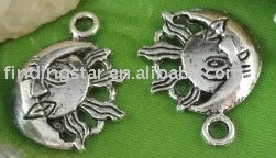 

FREE SHIPPING 50pcs Tibetan silver sun & moon charm A10382