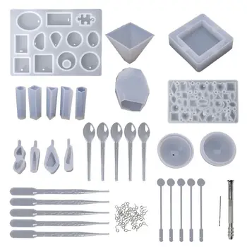 

1 Set Silicone Mold Jewelry Epoxy Mould Tool Set For DIY Craftsmanship Pendant Bracelet Mold Decoration Handmade Tools