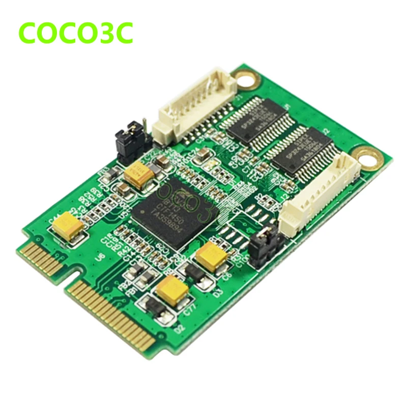  Envío Gratis Mini PCIe 2 RS-232 puertos adaptador para Mini ITX motherboard Mini PCI express 2 en s