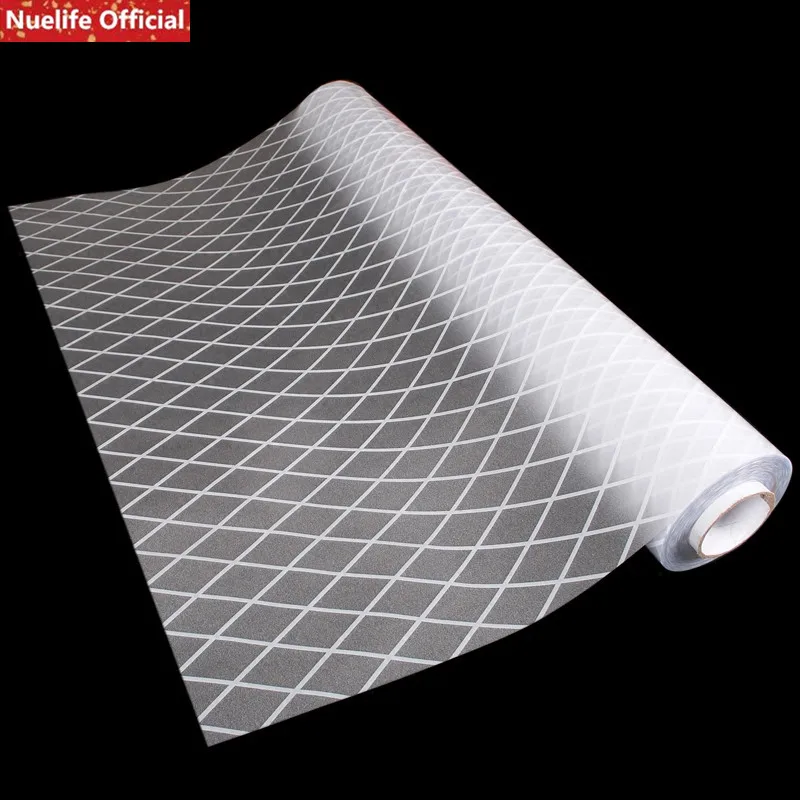 White diagonal plaid pattern electrostatic frosted glass opaque film living room bedroom office sliding door pvc window film