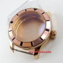 46 мм 316L нержавеющая сталь позолоченный корпус часов Калибр eta 2824 2836 механизм 87