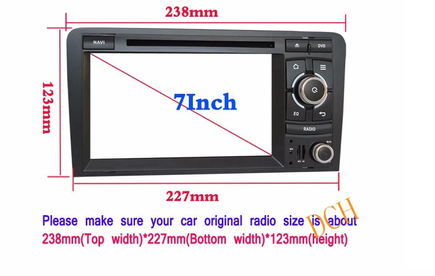 Clearance Android 8.0 7.1 6.0 Car DVD Player GPS Navigation Sysrtem for Audi A3 S3 RS3 2003-2011 Radio Stereo USB 4G octa core 1