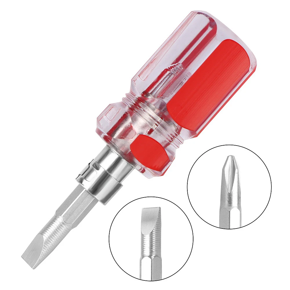 

DIYWORK DIY Repair Tools Hand Tool Mini Multifunction Dual Interchangeable Phillips Screwdriver 2 in1 Slotted Screwdriver