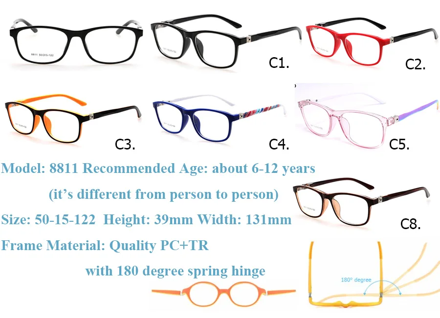 IVSTA 5-12 Дети кадр студент бренд очков дети кадр очки Оптические Очки для девочек и мальчиков амблиопии TR рецепт 8811