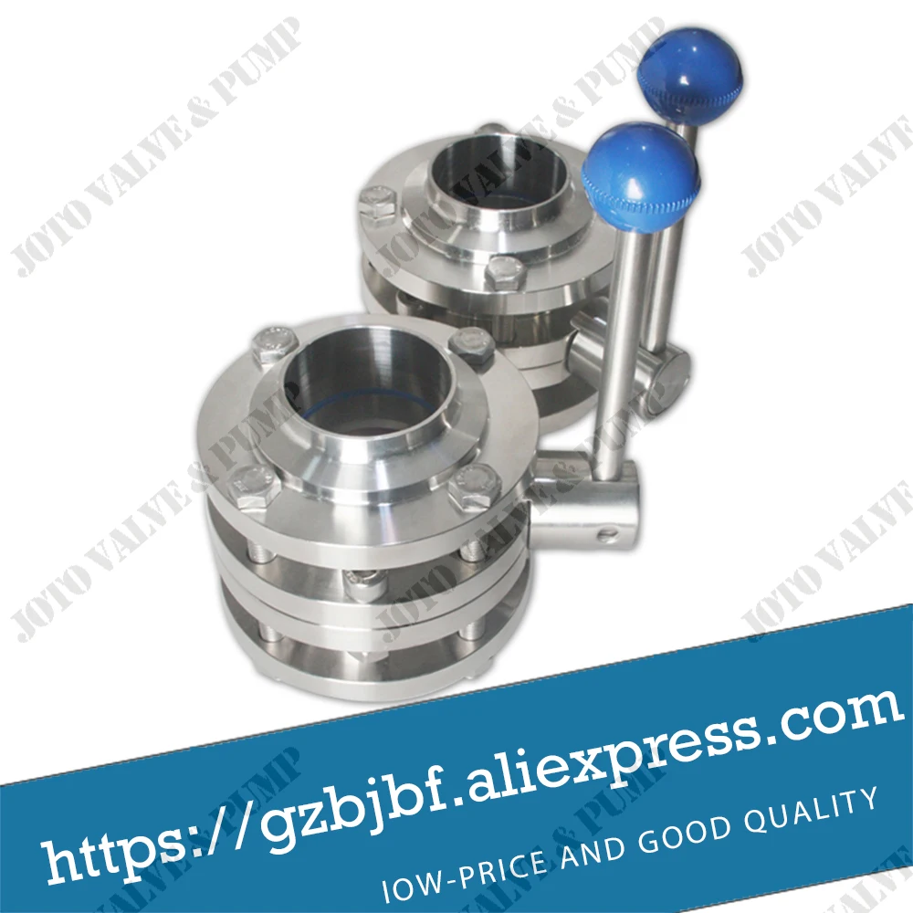 Нержавеющая сталь из трех частей фланцевый Дроссельный клапан