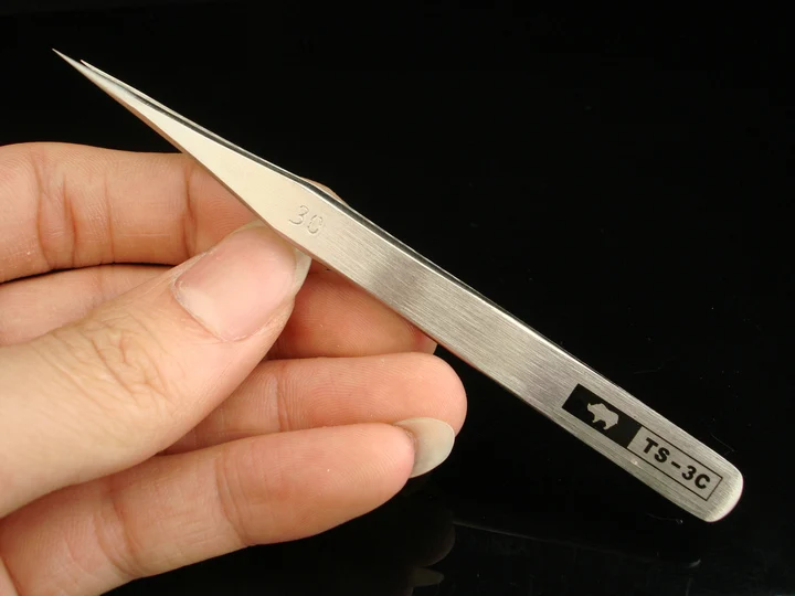Japanese RHINO TS-3C Tweezers Length 11.5cm for Repairing Watch or Mobile Tools precision tweezers phone repair tweezers