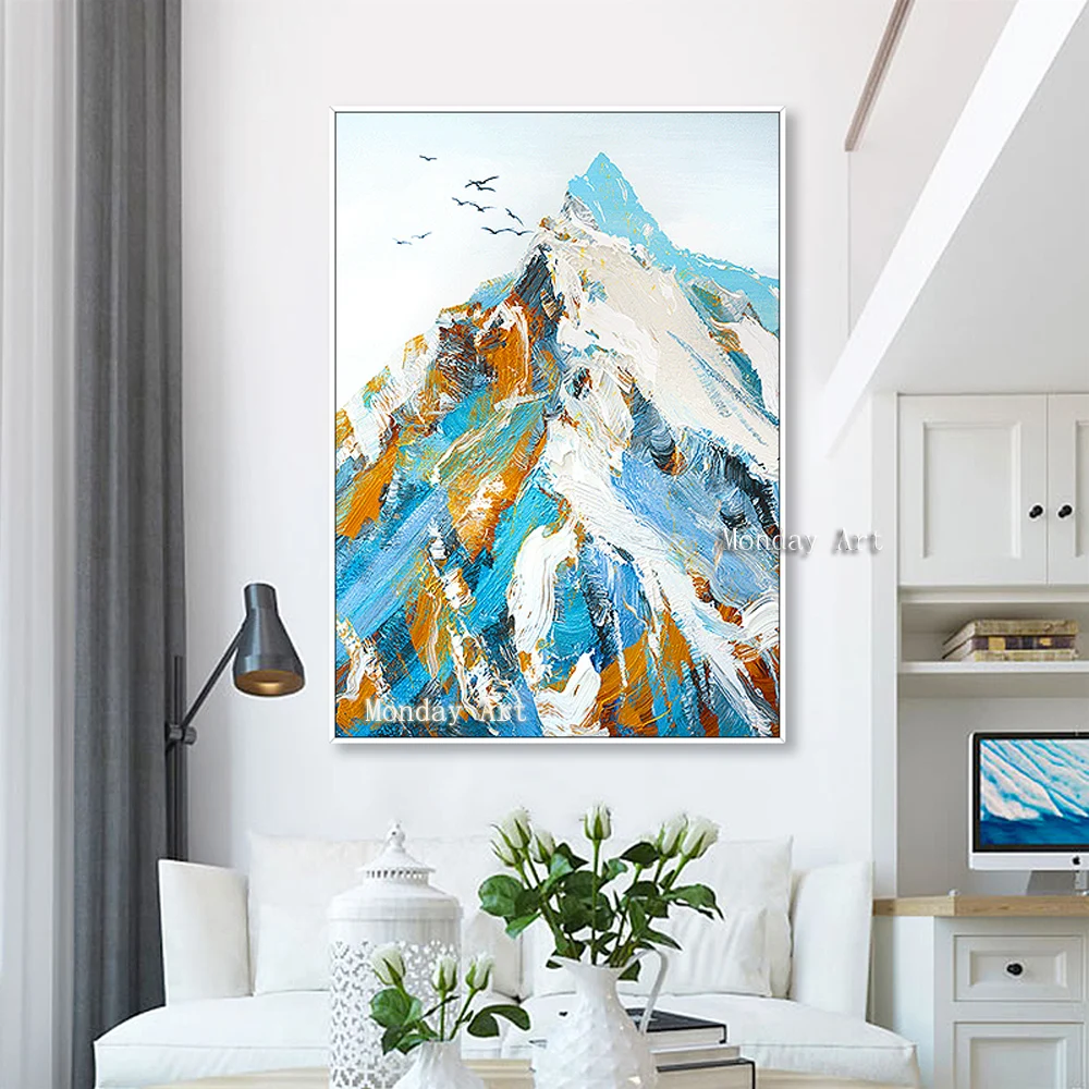 100-Hand-Painted-Abstract-Mountain-Art-Oil-Painting-On-Canvas-Wall-Art-Wall-Adornment-Picture-Painting (2)