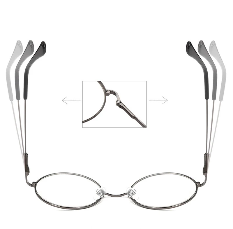 Iboode ультралегкие готовые очки для близорукости, женские и мужские ретро очки с металлической круглой оправой, оптические очки для близоруких очков
