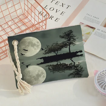 

Crowdale Women's Clutch Bag Fashion street bag in hand vermilion border Lady's Handbag scenery painting Bags Bolsa Feminina