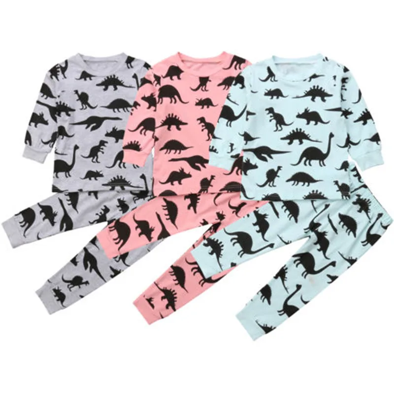 

Cute Dinosaur Pattern Clothes For Boys Girls 2019 New Year's Xmas Toddler Newborn Baby Girl Boy Long Sleeve Top Sweatshirt Pants
