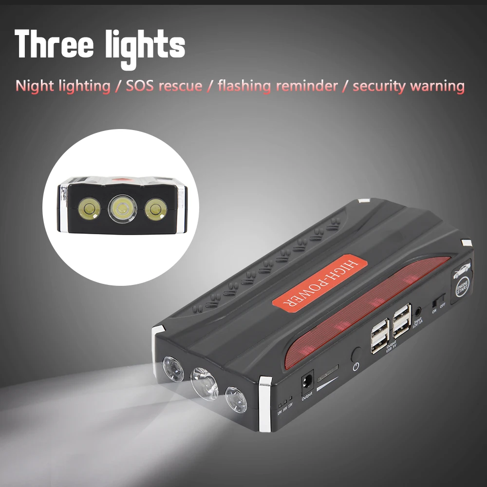 

Super Power Car Jump Starter 12V Starting Device Power Bank 600A Portable Car Battery Booster Charger Car Emergency Car Starter