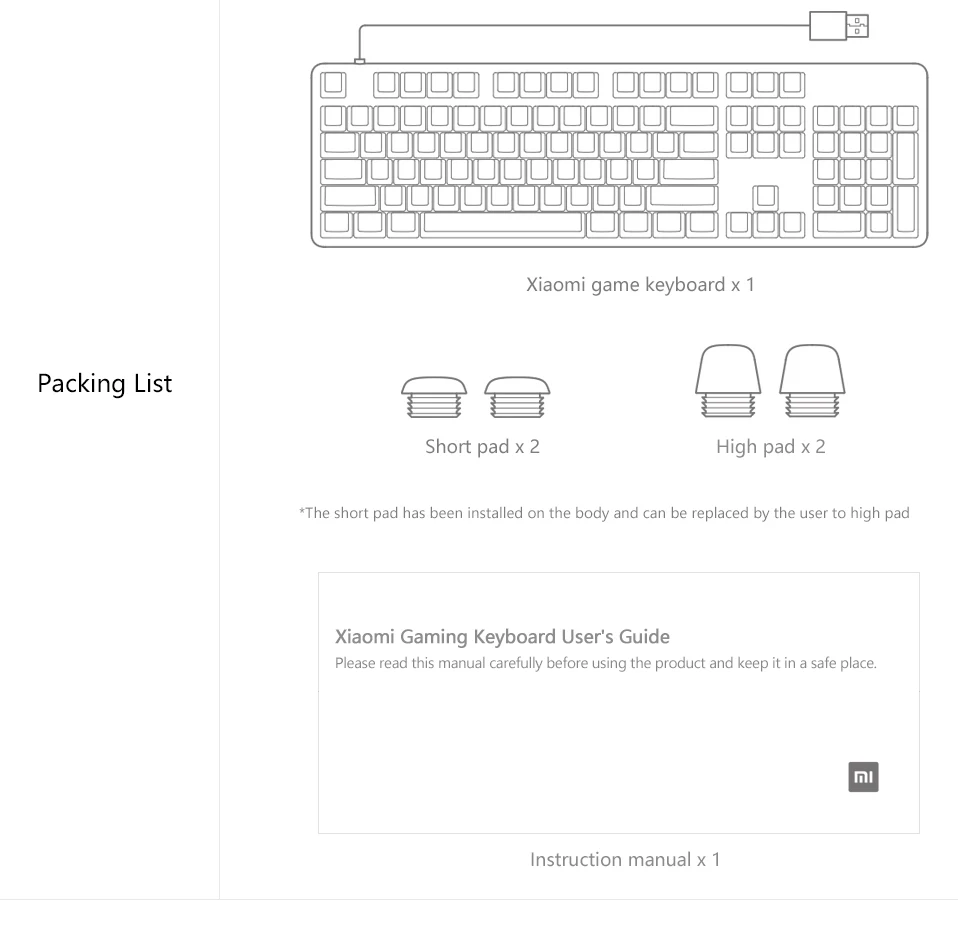Original Xiaomi Mi Gaming Keyboard 104 Keys RGB LED Backlight Aluminum Alloy Cover  (14)
