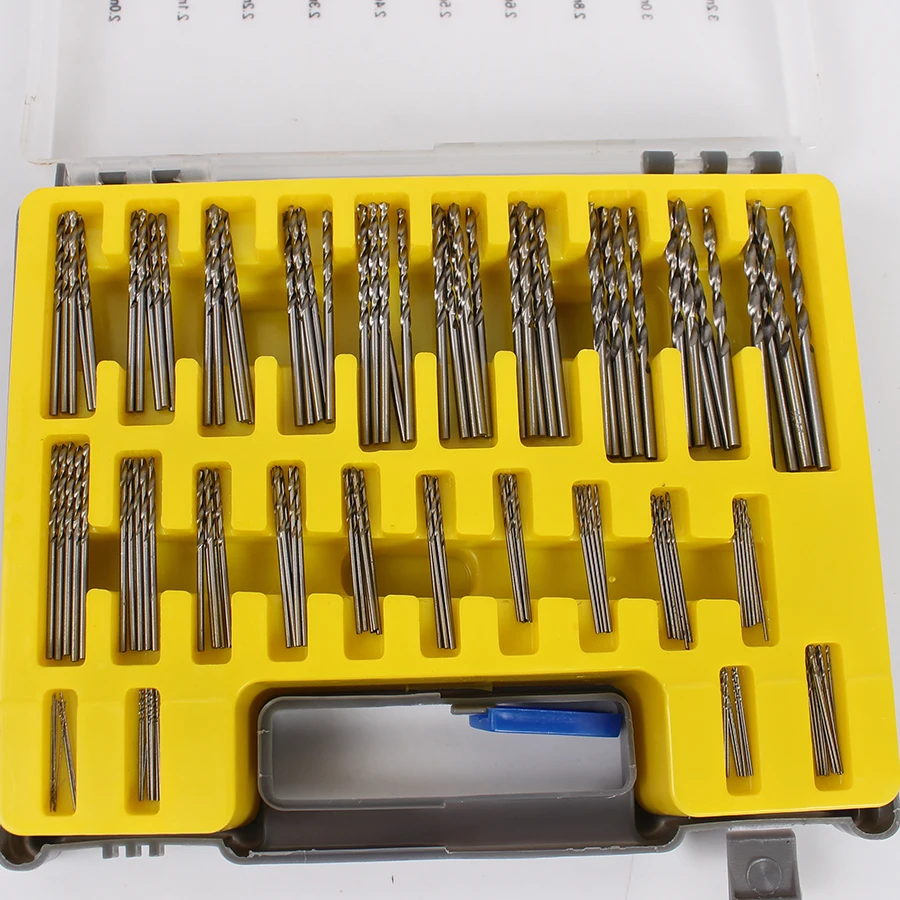 

150Pcs/Case 0.4-3.2mm Mini Drill Bit Set HSS Microtech Power Tools Small Precision Twist Drilling Kit with Case Plastic Box