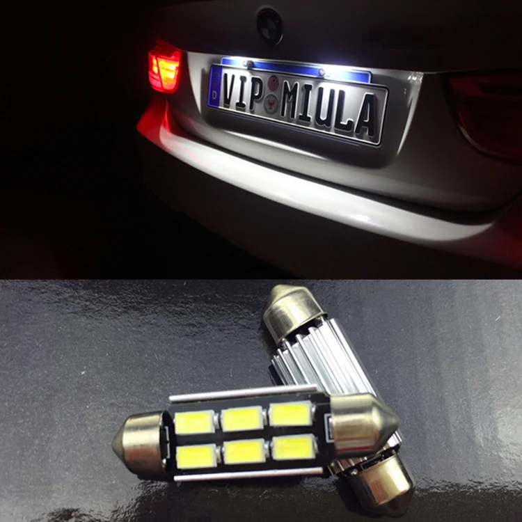 Free shipping,2x super bright White 39MM SMD LED License Number Plate