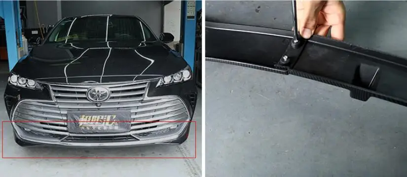 3 шт./компл. ABS краска автомобиля передний бампер спойлер губы, авто передний бампер крышка диффузора для Toyota Avalon