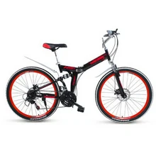 

250402/24/26 inch double disc brakes double shock 24 speed students adult men and women cycling/Folding mountain bike