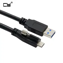 USB 3,1 Тип-C блокировки к разъему Стандартный USB3.0 данных кабель 1,2 м с Панель Крепление Винт 120 см 4ft