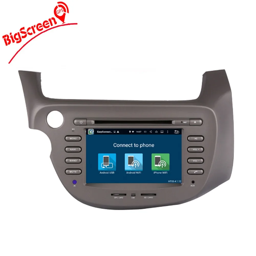 Top 7 Inch Android  Quad Core Car GPS Navigation For Honda Fit left 2007-2013 Multimedia  Free Map Monitor Bluetooth Stereo 5